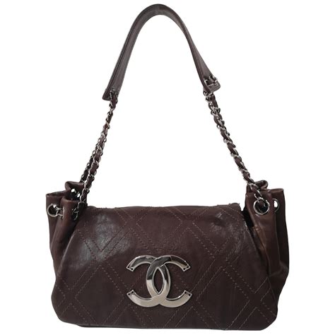 chanel brown leather bag|beautiful black leather chanel bag.